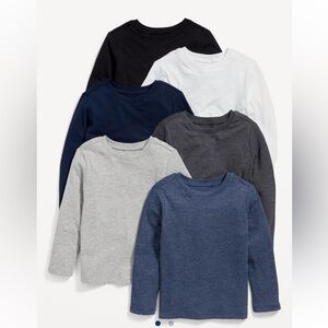 🆕 6PC Old Navy Baby Toddler Kids Boys Long Sleeve Shirts Tops 6-Pack 12-18M
